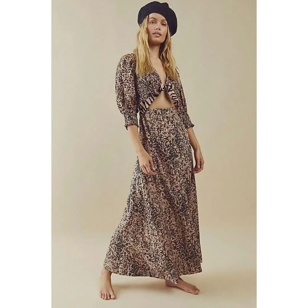 Free People String Of Hearts Printed Maxi Dress Size S